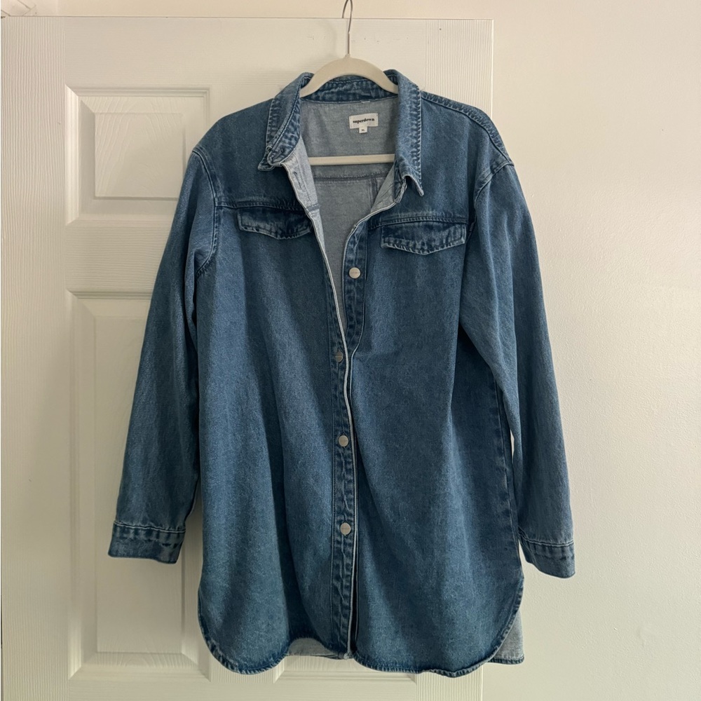 Superdown denim mini dress